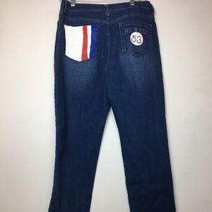Herbie themed painted jeans